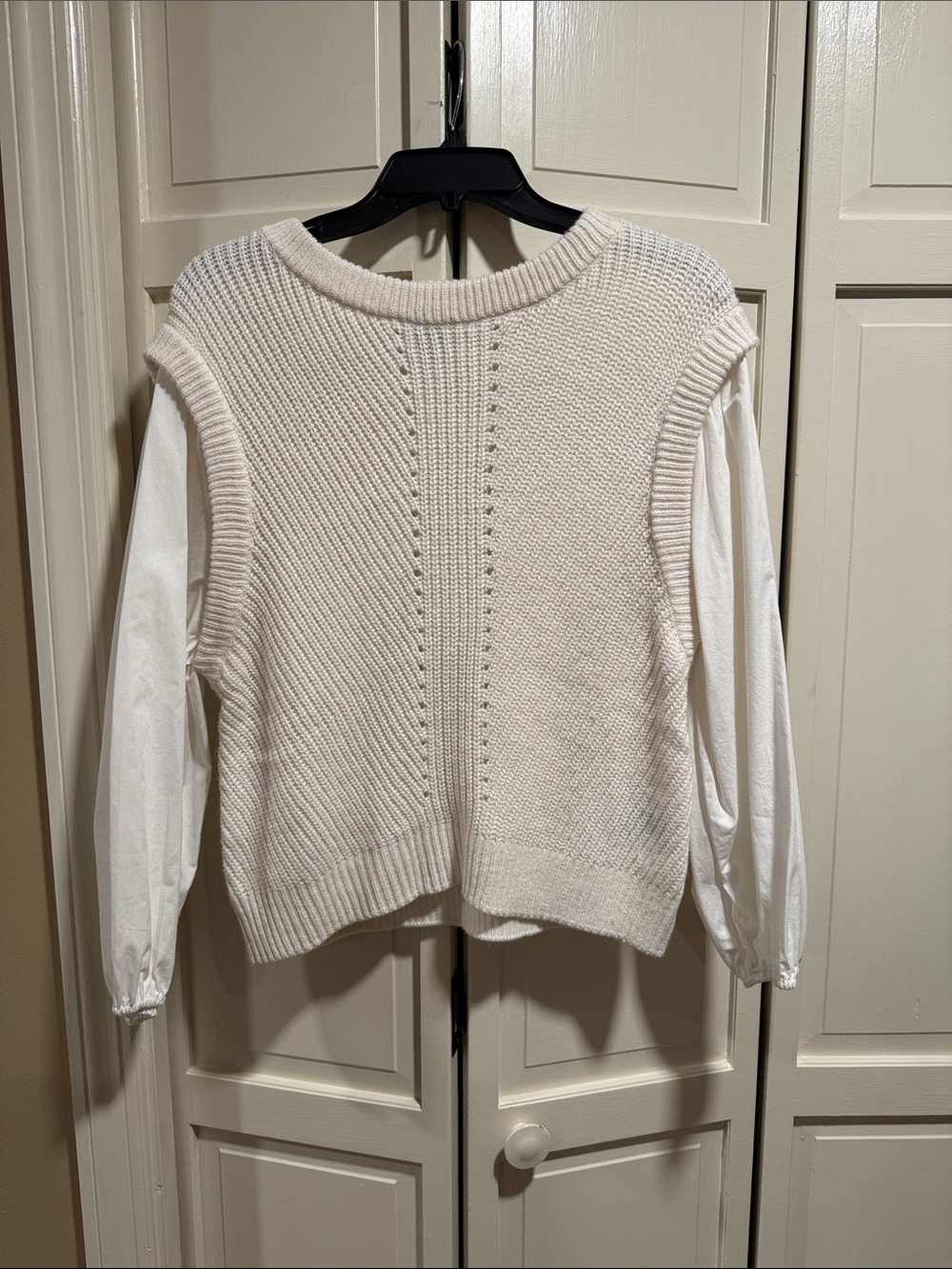 Sanctuary Cream Knit Twofer Sweater